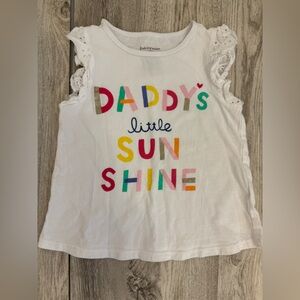 Daddy's Little Sunshine White Kids Top